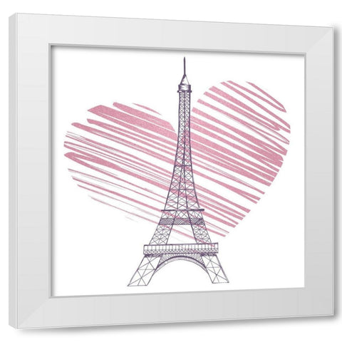 In Paris 3 White Modern Wood Framed Art Print by Allen, Kimberly