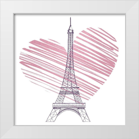 In Paris 3 White Modern Wood Framed Art Print by Allen, Kimberly