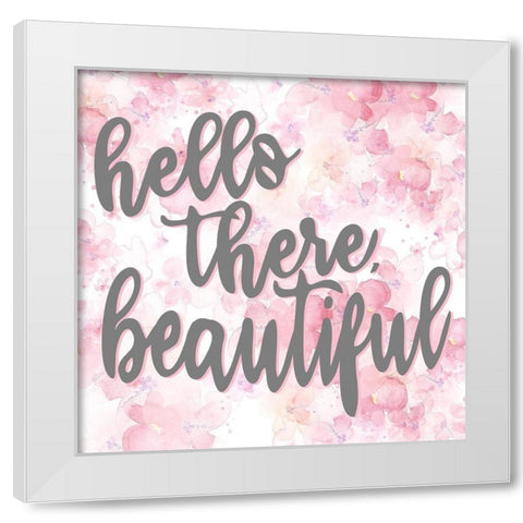 Hello There White Modern Wood Framed Art Print by Allen, Kimberly