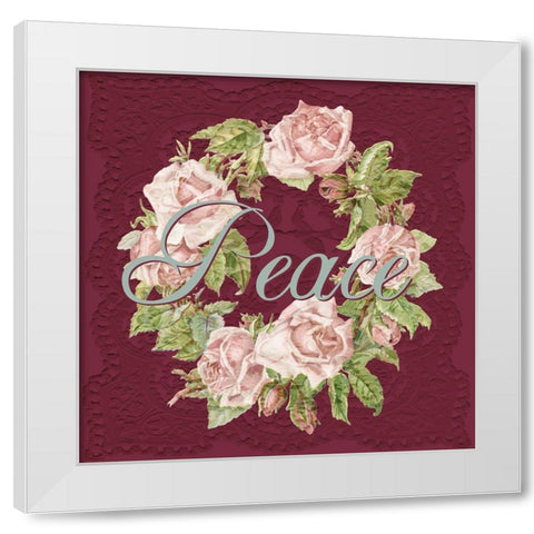 Peace White Modern Wood Framed Art Print by Allen, Kimberly