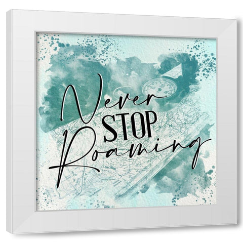 Never Stop 1 White Modern Wood Framed Art Print by Allen, Kimberly