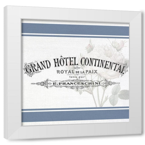 French Hotel 1 White Modern Wood Framed Art Print by Allen, Kimberly