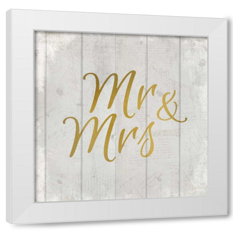 Mr and Mrs White Modern Wood Framed Art Print by Allen, Kimberly