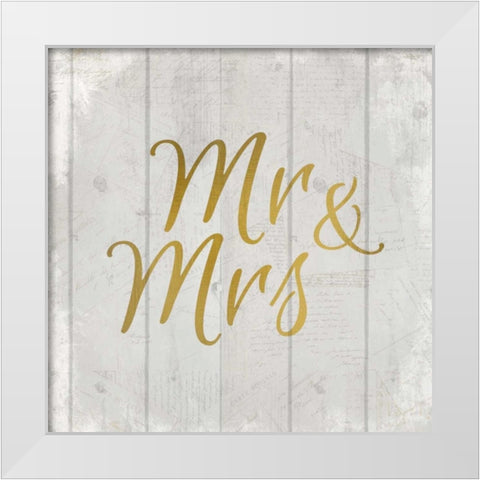 Mr and Mrs White Modern Wood Framed Art Print by Allen, Kimberly
