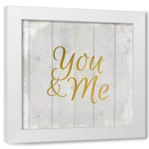 You and Me White Modern Wood Framed Art Print by Allen, Kimberly