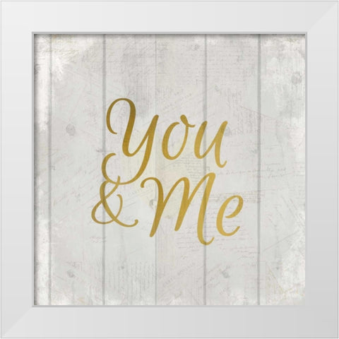 You and Me White Modern Wood Framed Art Print by Allen, Kimberly