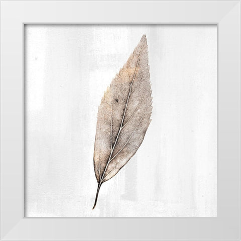 Golden Leaf 2 White Modern Wood Framed Art Print by Allen, Kimberly