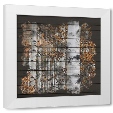 Aspen Wood 1 White Modern Wood Framed Art Print by Allen, Kimberly