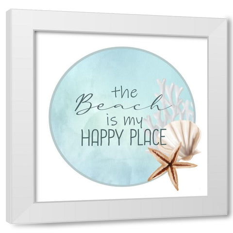 The Beach 1 White Modern Wood Framed Art Print by Allen, Kimberly