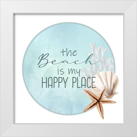 The Beach 1 White Modern Wood Framed Art Print by Allen, Kimberly