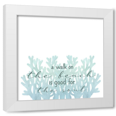 The Beach 2 White Modern Wood Framed Art Print by Allen, Kimberly