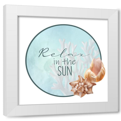 The Beach 3 White Modern Wood Framed Art Print by Allen, Kimberly