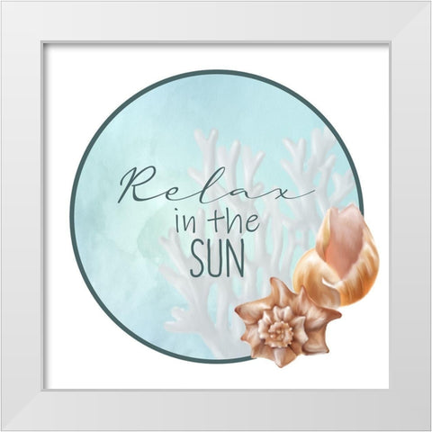 The Beach 3 White Modern Wood Framed Art Print by Allen, Kimberly