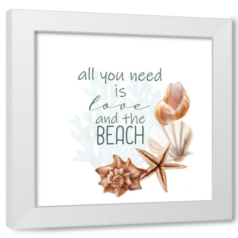 The Beach 4 White Modern Wood Framed Art Print by Allen, Kimberly