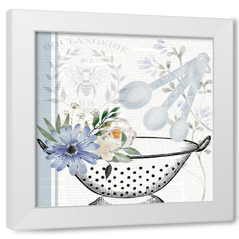 Kitchen Floral 1 White Modern Wood Framed Art Print by Allen, Kimberly