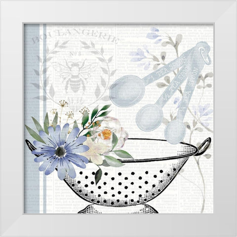 Kitchen Floral 1 White Modern Wood Framed Art Print by Allen, Kimberly