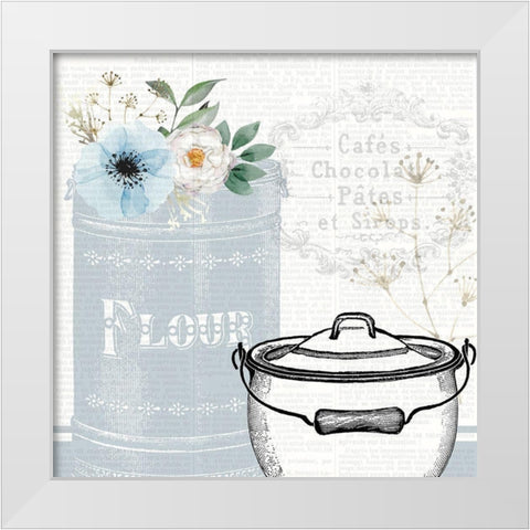 Kitchen Floral 2 White Modern Wood Framed Art Print by Allen, Kimberly