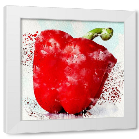Veggies 1 White Modern Wood Framed Art Print by Allen, Kimberly