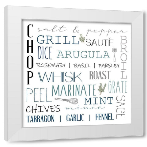 Chop White Modern Wood Framed Art Print by Allen, Kimberly