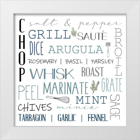 Chop White Modern Wood Framed Art Print by Allen, Kimberly