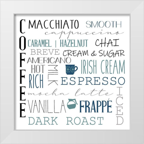 Coffee White Modern Wood Framed Art Print by Allen, Kimberly