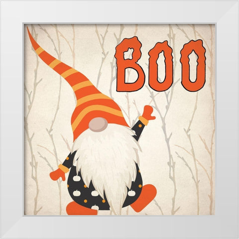 Halloween Gnomes 1 White Modern Wood Framed Art Print by Allen, Kimberly