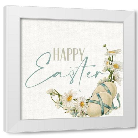 Happy Easter White Modern Wood Framed Art Print by Allen, Kimberly