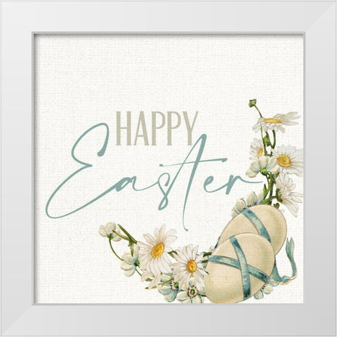 Happy Easter White Modern Wood Framed Art Print by Allen, Kimberly