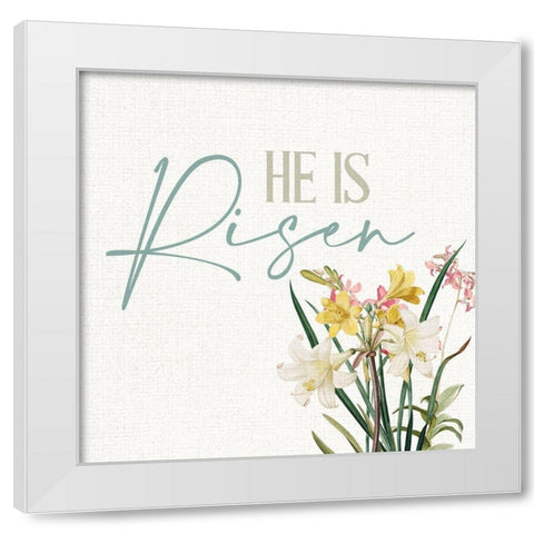 He is Risen White Modern Wood Framed Art Print by Allen, Kimberly