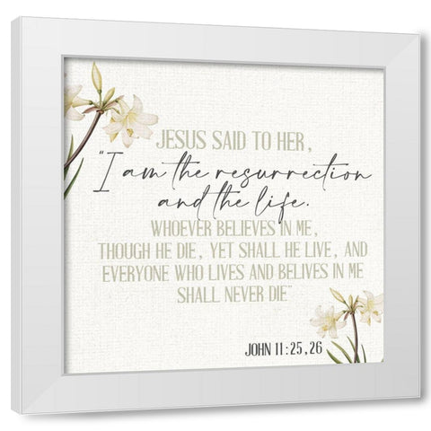 Jesus Said White Modern Wood Framed Art Print by Allen, Kimberly