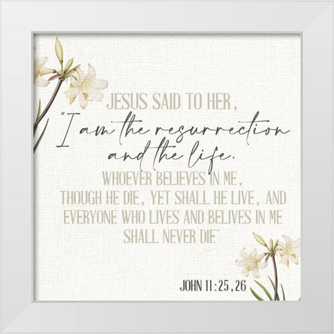 Jesus Said White Modern Wood Framed Art Print by Allen, Kimberly