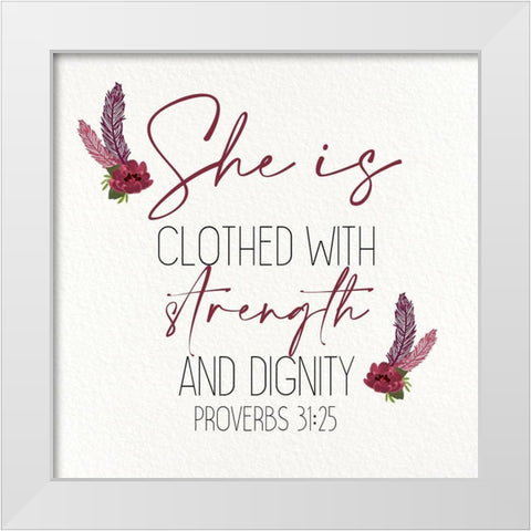 She Is Clothed White Modern Wood Framed Art Print by Allen, Kimberly