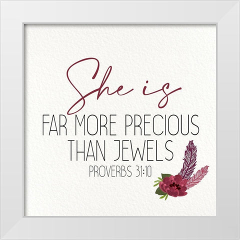 She Is White Modern Wood Framed Art Print by Allen, Kimberly
