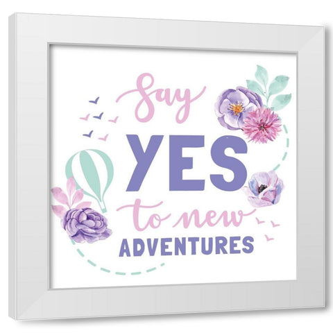 Say Yes 1 White Modern Wood Framed Art Print by Allen, Kimberly