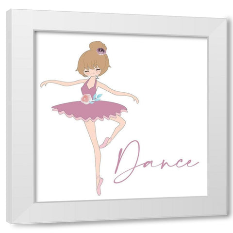 Dance Dream Love 1 White Modern Wood Framed Art Print by Allen, Kimberly