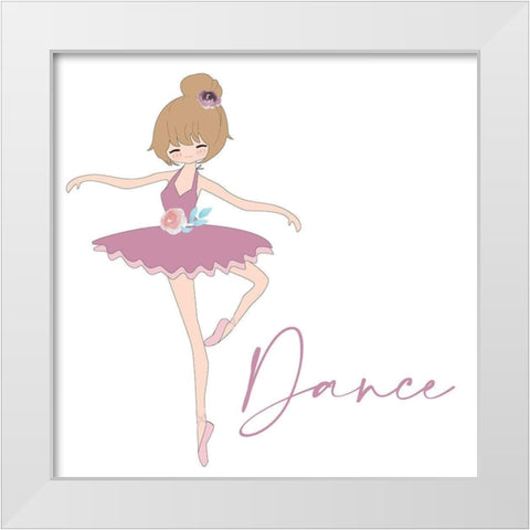 Dance Dream Love 1 White Modern Wood Framed Art Print by Allen, Kimberly