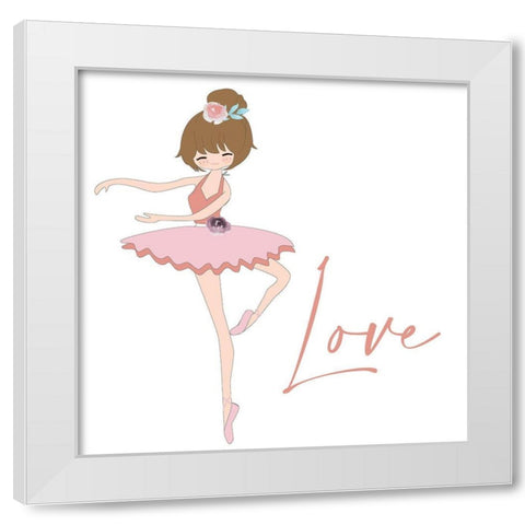 Dance Dream Love 3 White Modern Wood Framed Art Print by Allen, Kimberly