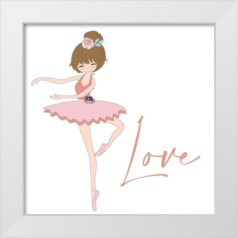 Dance Dream Love 3 White Modern Wood Framed Art Print by Allen, Kimberly
