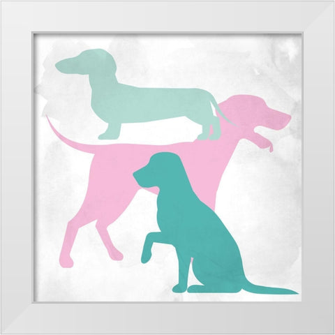 Dog Lover 1 White Modern Wood Framed Art Print by Allen, Kimberly