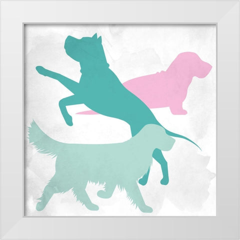 Dog Lover 2 White Modern Wood Framed Art Print by Allen, Kimberly