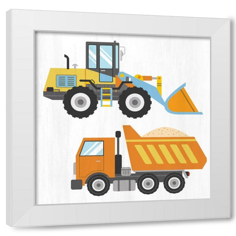 Lets Work 1 White Modern Wood Framed Art Print by Allen, Kimberly