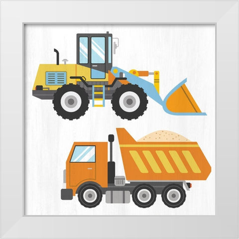 Lets Work 1 White Modern Wood Framed Art Print by Allen, Kimberly