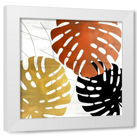 Mettalic Palms 2 White Modern Wood Framed Art Print by Allen, Kimberly