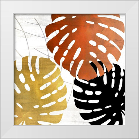 Mettalic Palms 2 White Modern Wood Framed Art Print by Allen, Kimberly