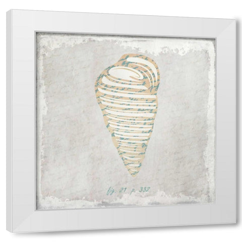 Stone Shell 3 White Modern Wood Framed Art Print by Allen, Kimberly