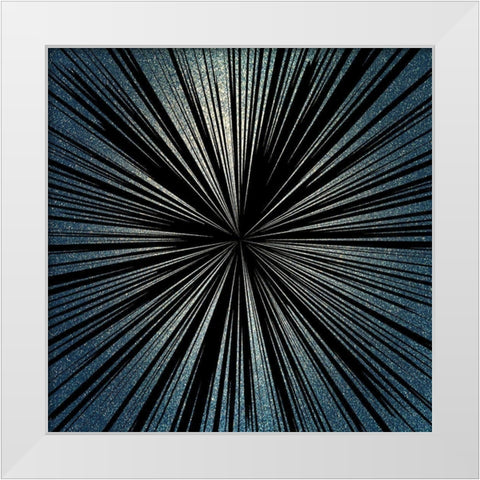 Burst 1 White Modern Wood Framed Art Print by Kimberly, Allen