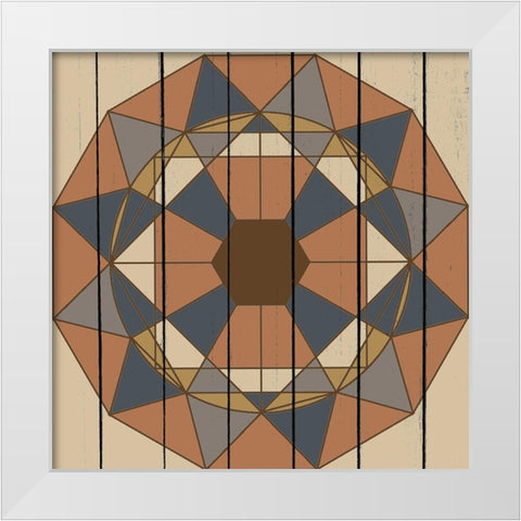 Global Star 1 White Modern Wood Framed Art Print by Allen, Kimberly