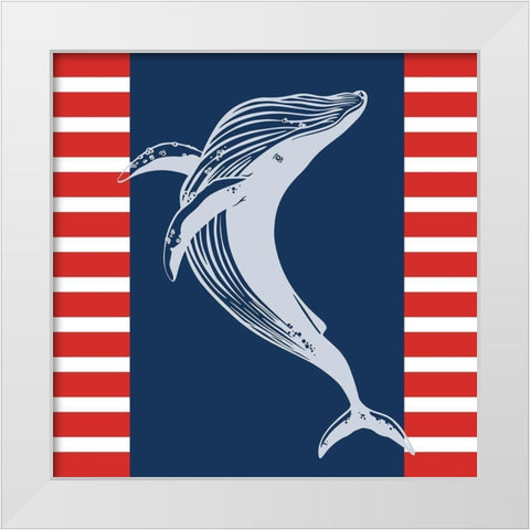 Whale Tale 1 White Modern Wood Framed Art Print by Allen, Kimberly