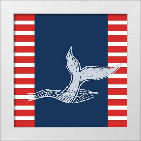 Whale Tale 2 White Modern Wood Framed Art Print by Allen, Kimberly