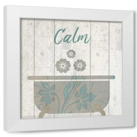 Calming Meditation White Modern Wood Framed Art Print by Allen, Kimberly
